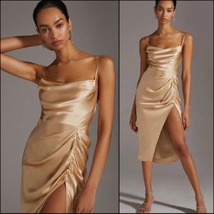 Amanda Uprichard silk slip midi dress $298.